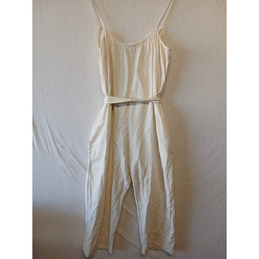 Lindsey robinson ray jumpsuit tank  bone white small flaw Belted